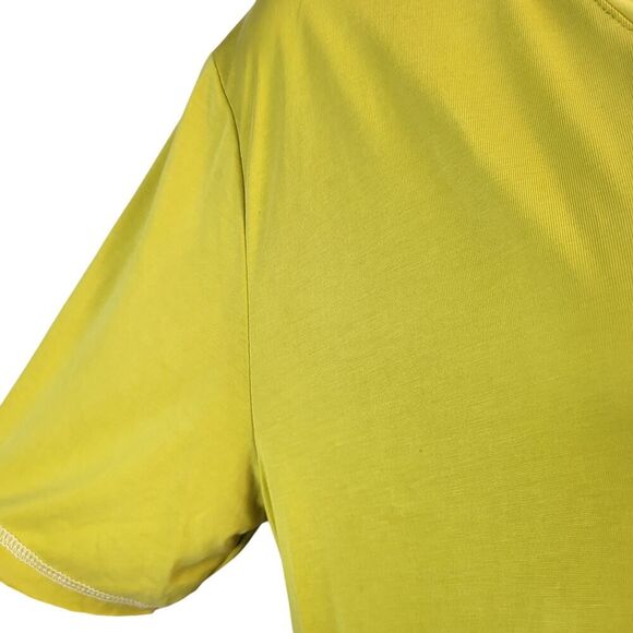 NEW POL Relaxed Fit Green T-Shirt | V-Neck Pocket Silky Comfy | Oversized Small - Picture 11 of 14